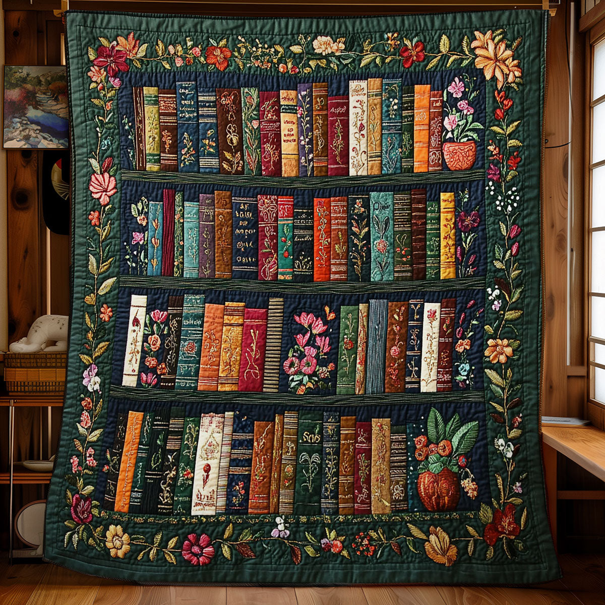 Garden Library WY1902056CL Quilt