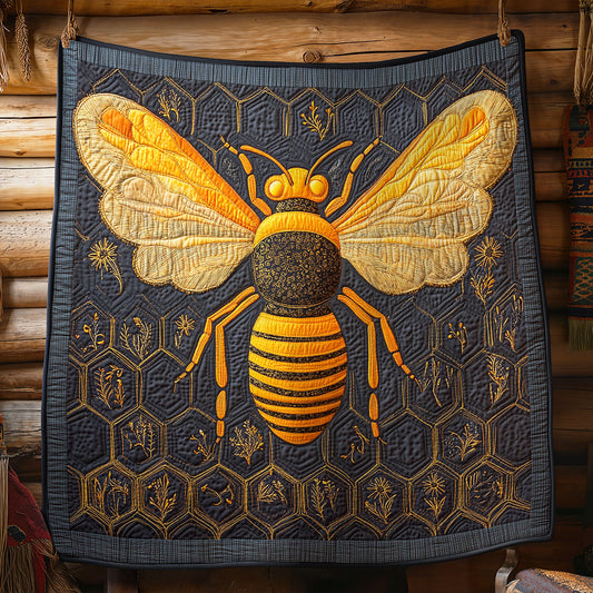 Golden Hive Bee WY0307052CL Quilt