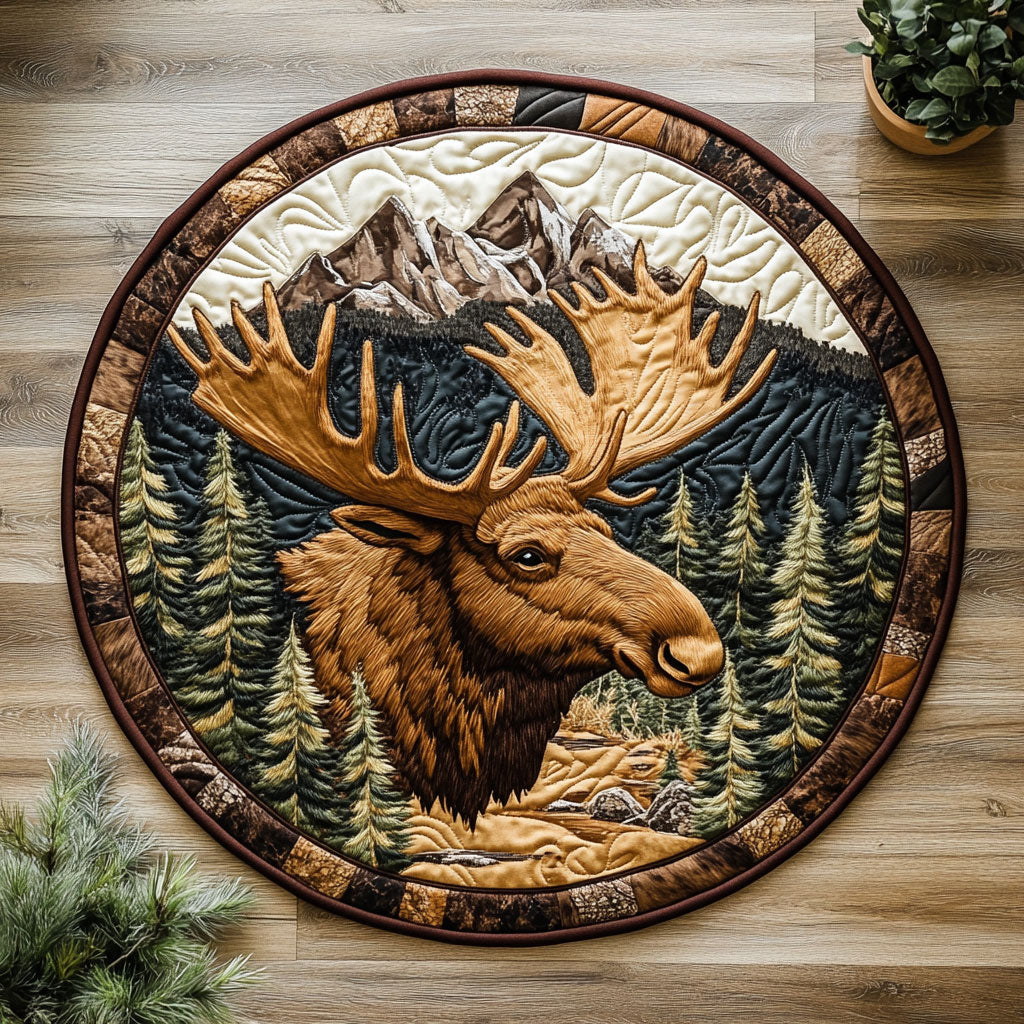 Forest Mystery CM2504021CL Quilted Round Mat