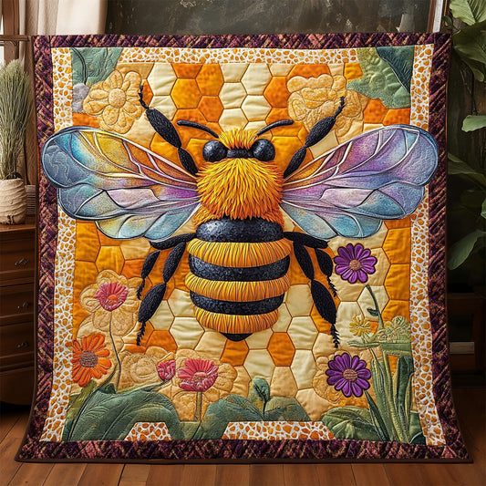 Flower Golden Hive WJ0406006CL Quilt