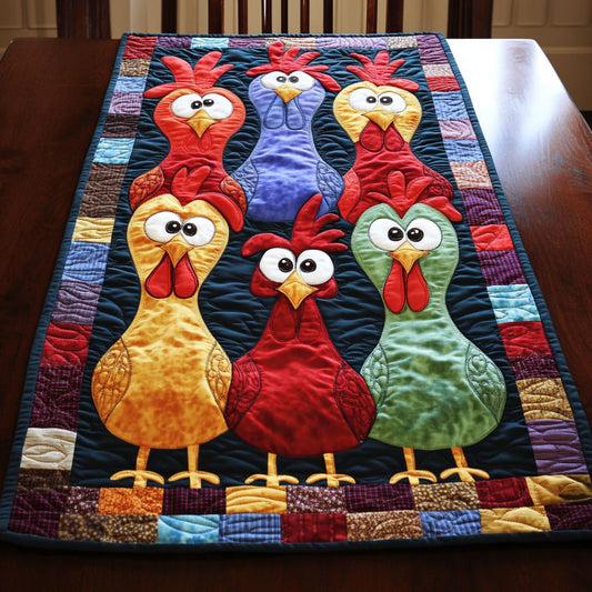 Fiesta Feathers CM1205030CL Quilted Table Runner