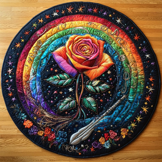 Crimson Rose WN2708015CL Quilted Round Mat