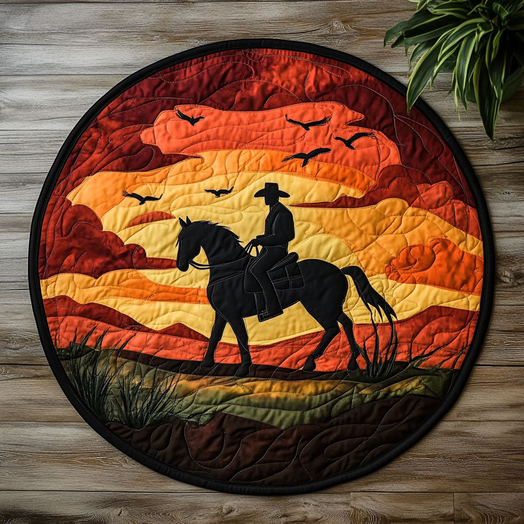 Sunset Rider CW2205398CL Quilted Round Mat