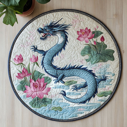 Dragon Lotus CW2006015CL Quilted Round Mat
