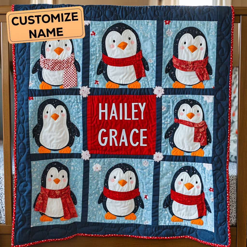 Snowy Toes CP2607027CL Personalized Baby Quilt