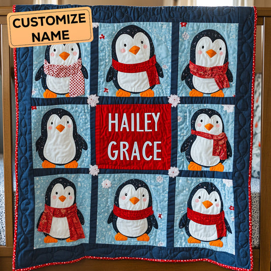 Snowy Toes CP2607027CL Personalized Baby Quilt