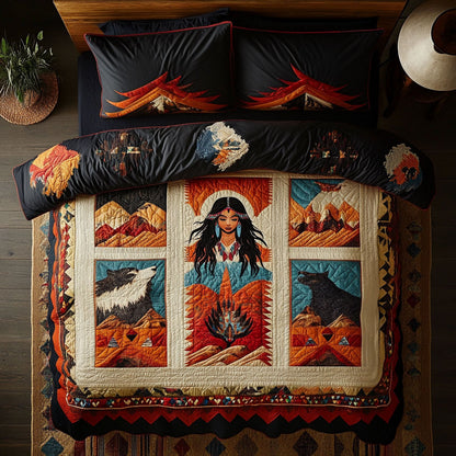 Eternal Sky Wolf And Woman WN0908029CL Duvet Cover Set
