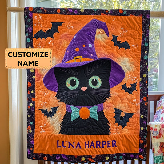 Batty Kitty CP3007013CL Personalized Baby Quilt