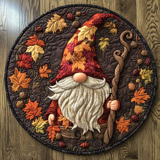 Forest Gnome Whispers WN1507023CL Quilted Round Mat