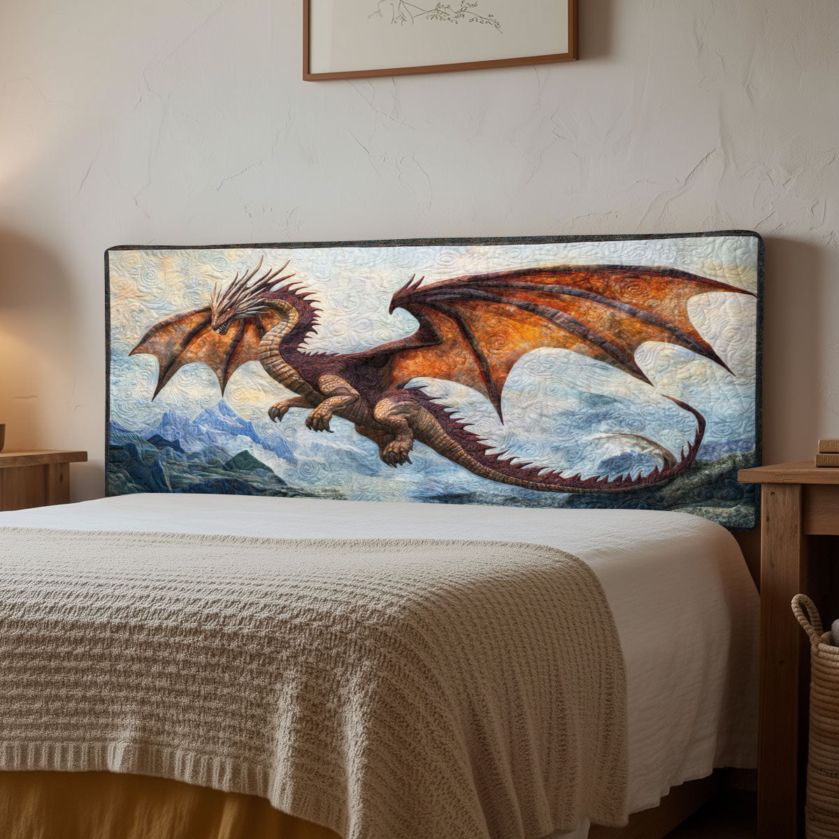Celestial Dragon CP1512053CL Quilted Headboard Slipcover
