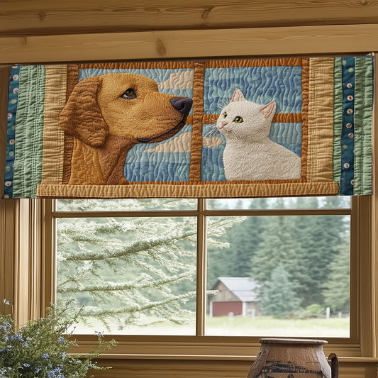 Dog And Cat WJ2904015CL Quilted Valance