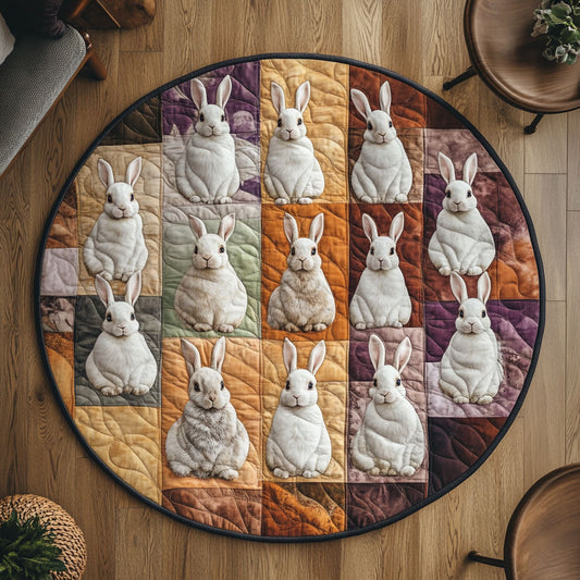Bunny Circle CW2607007CL Quilted Round Mat