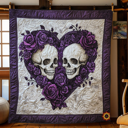 Couple Skull In Valentine WY2712017CL Quilt