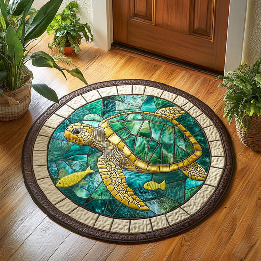 Green Turtle WX2005027CL Quilted Round Mat