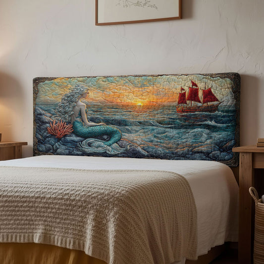 Harbor Mermaid WN2512010CL Quilted Headboard Slipcover
