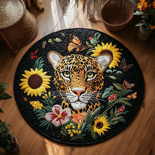 Sunflowers And Predator WY0107025CL Quilted Round Mat