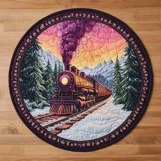 Fantasy Train CQ1505015CL Quilted Round Mat