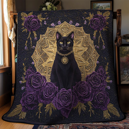 Enchanted Cat And Roses WN2512036CL Quilt