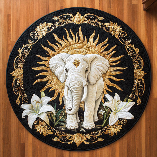 Elephant Lily WX2105010CL Quilted Round Mat