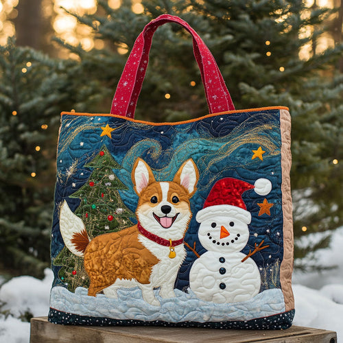 Frost Glow Snowman WN0511035CL Quilted Tote Bag