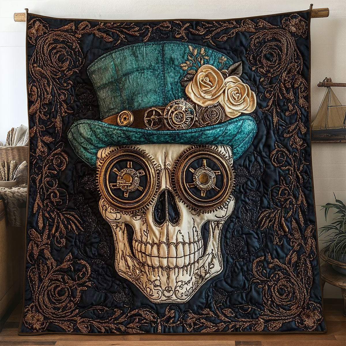 Golden Skull WN1005027CL Quilt