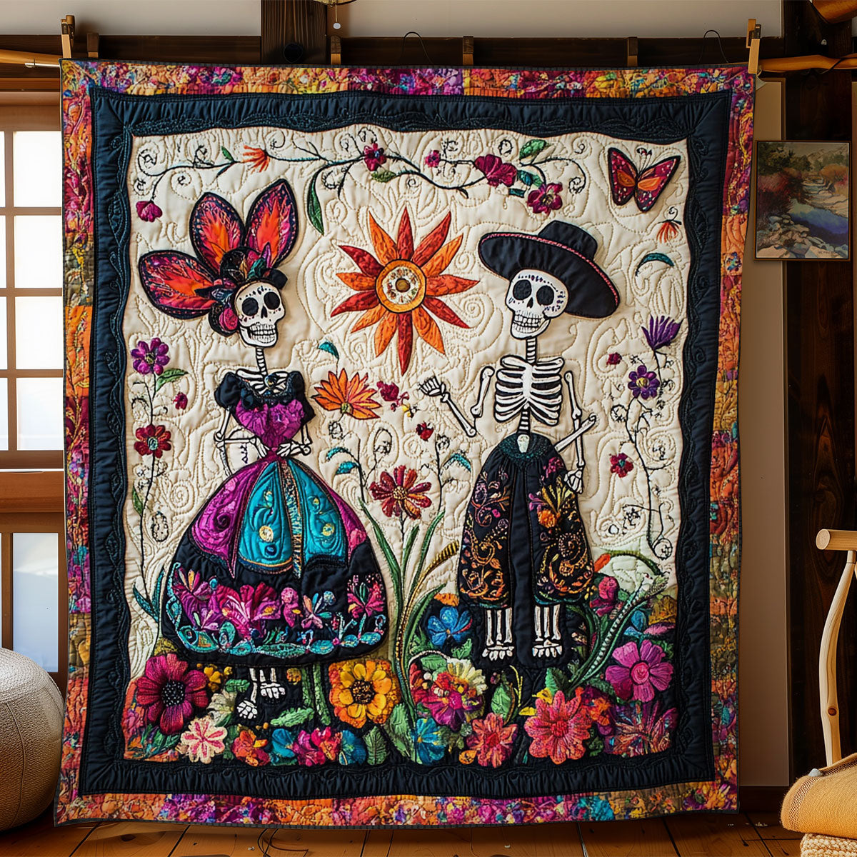 Skeleton Carnival Sky WN1607029CL Quilt