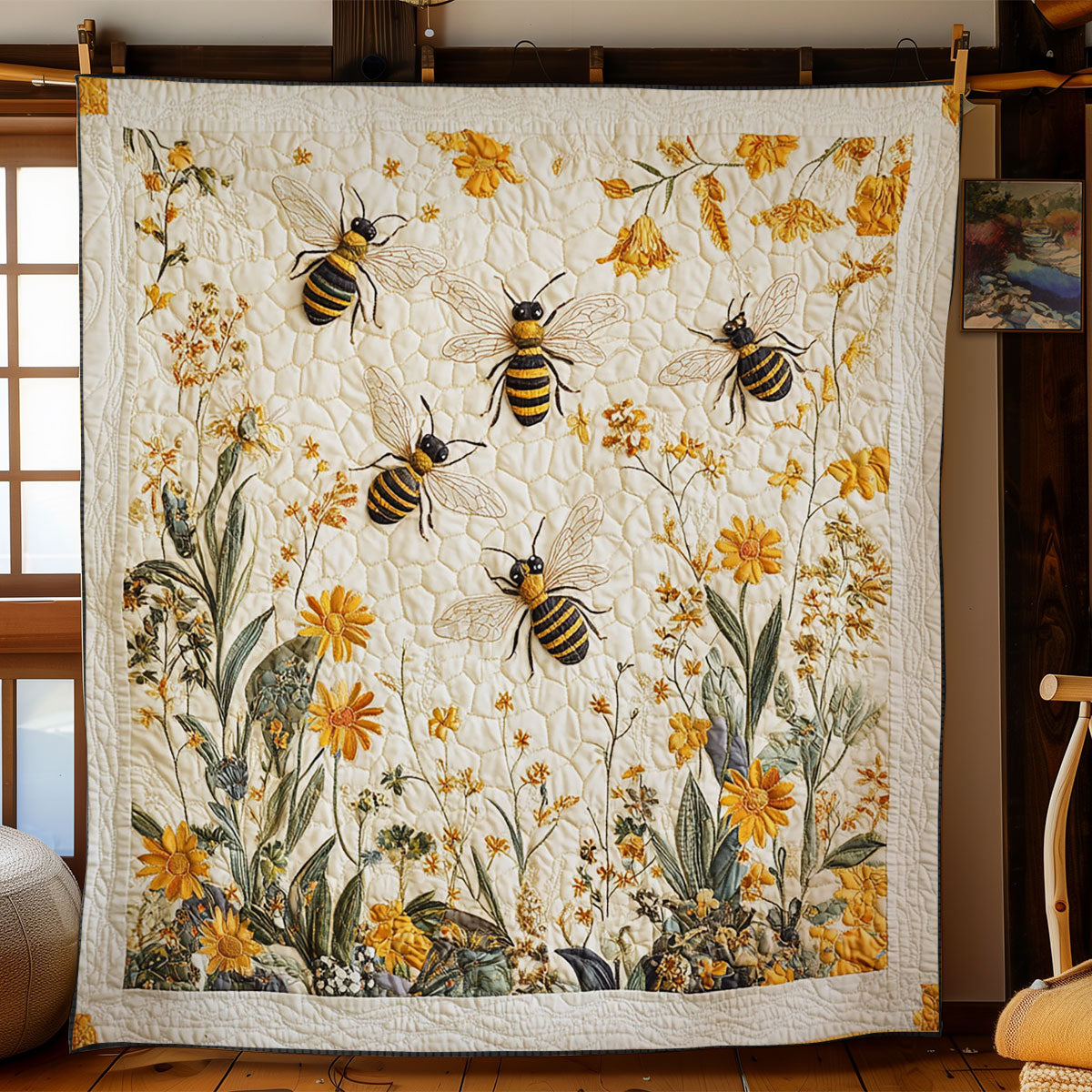 Honey Blooms WY1803044CL Quilt
