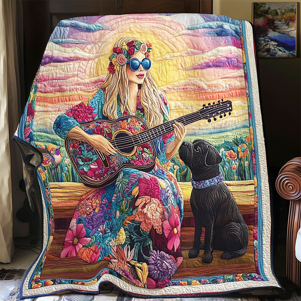 Hippie Girl WY1912042CL Quilt