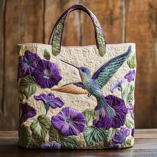 Flight Among Flowers CW0210009CL Quilted Tote Bag
