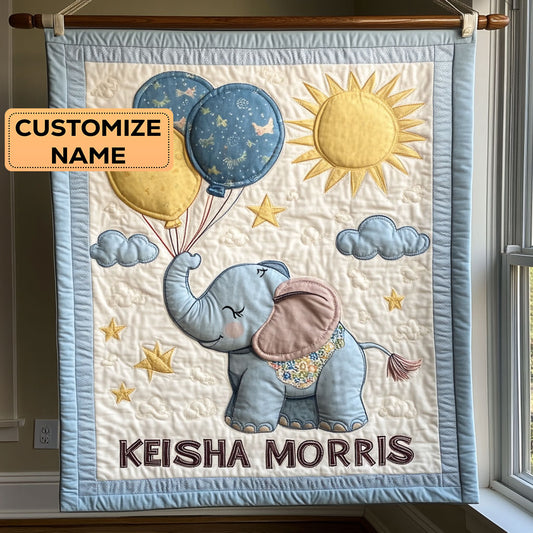 Balloon Safari CP2407022CL Personalized Baby Quilt