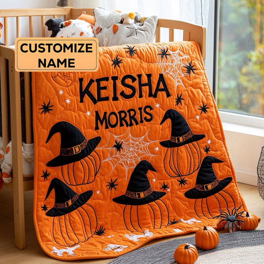 Spooky Smiles CP3007016CL Personalized Baby Quilt