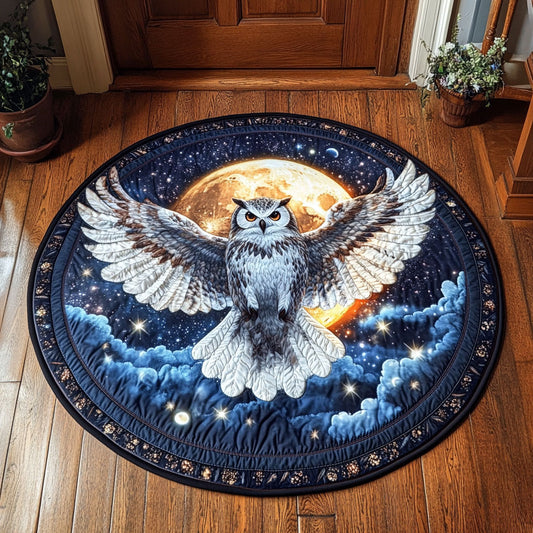 Celestial Owl CW1107014CL Quilted Round Mat
