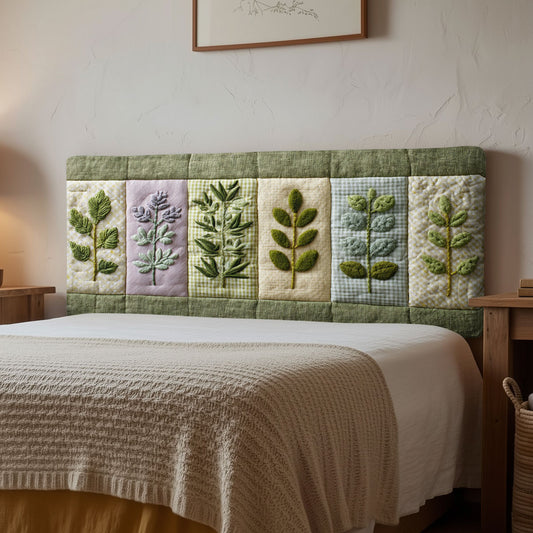 Botanical Tiles CP3012011CL Quilted Headboard Slipcover