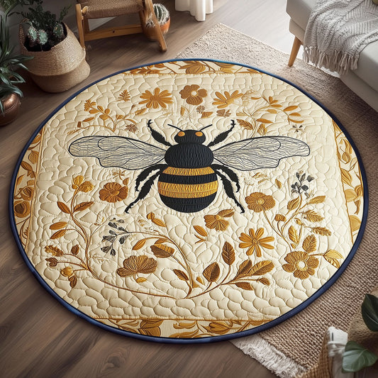 Dreamy Honey Bee WP2603003CL Quilted Round Mat