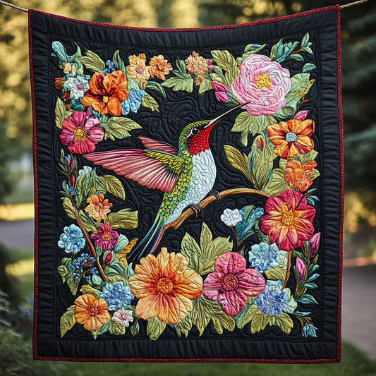 Hummingbird Flower WT0602017CL Quilt