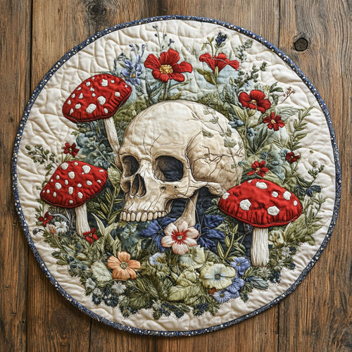 Forest Skull Walk WN1607012CL Quilted Round Mat