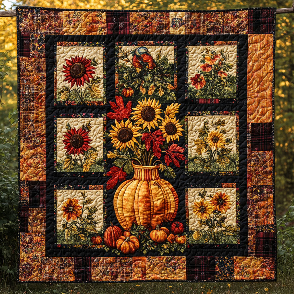 Autumn Glow Flower WN1408016CL Quilt
