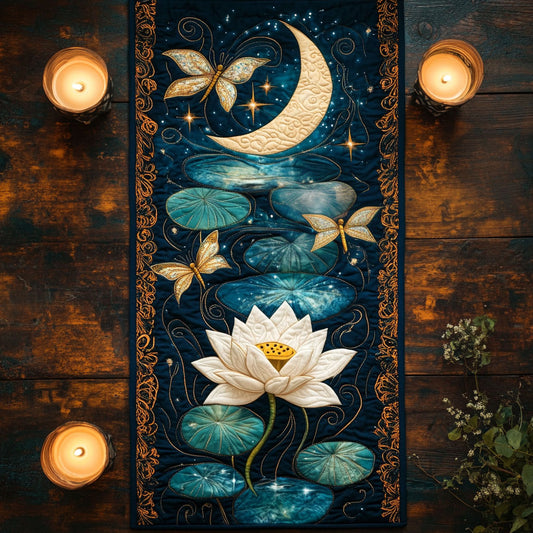 Midnight Blossom CM1405022CL Quilted Table Runner