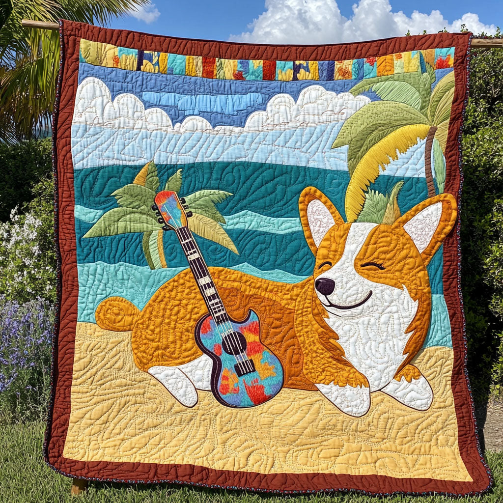 Happy Corgi Day WN1411095CL Quilt