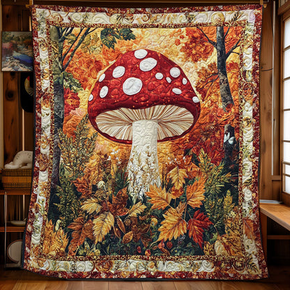 Mushroom In Autumn Forest WY2201074CL Quilt