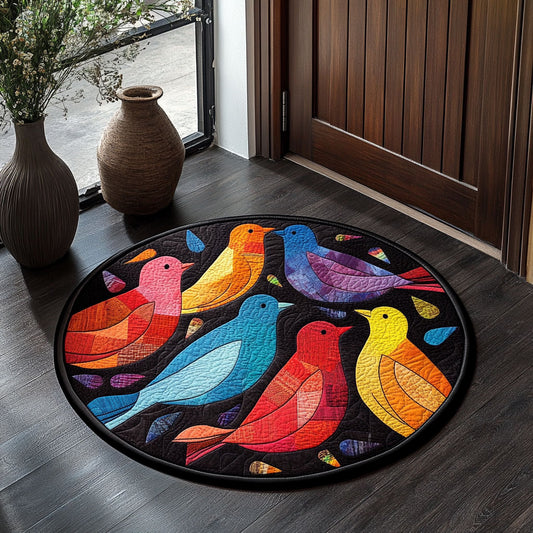 Patchwork Bird CM3105011CL Quilted Round Mat