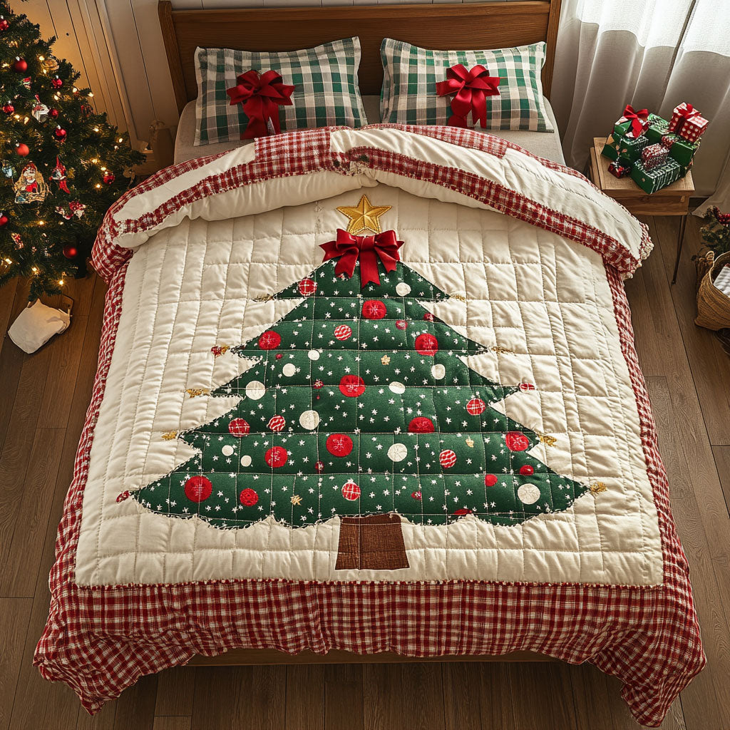 Plaid Spirit Christmas Tree WN1211084CL Duvet Cover Set