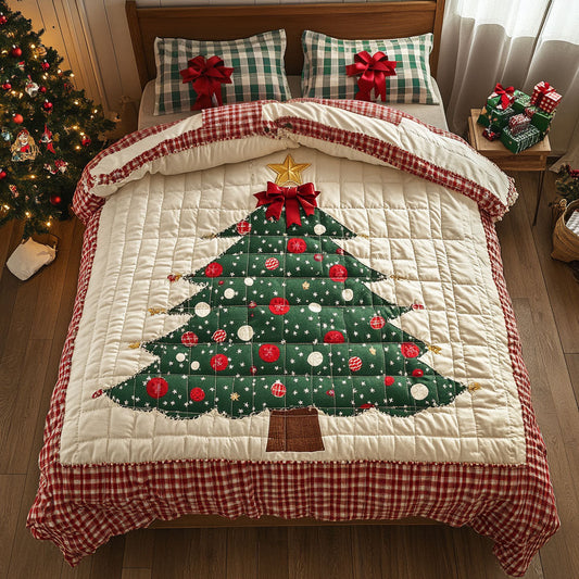 Plaid Spirit Christmas Tree WN1211084CL Duvet Cover Set