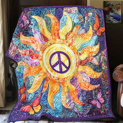 Peace Sign And Sun WY2102017CL Quilt