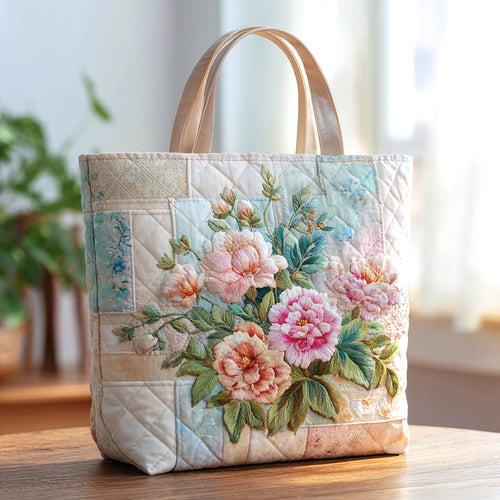 Flower Bloom CW1301014CL Quilted Tote Bag