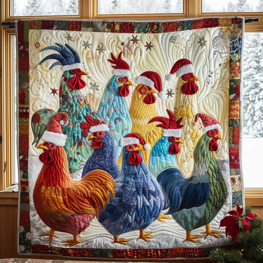 Colorful Chicken Celebration CW0810058CL Quilt