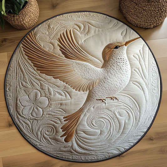 Elegance Hummingbird WJ2104032CL Quilted Round Mat