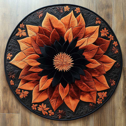Dahlia Inferno WN2804021CL Quilted Round Mat