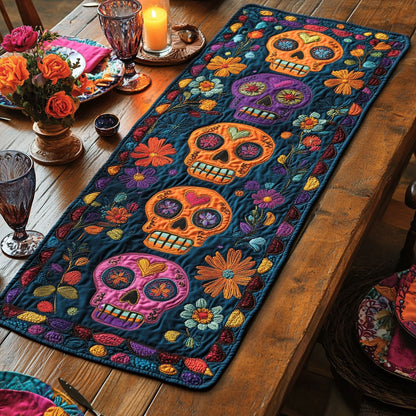 Skull Garden CP1905020CL Quilted Table Runner