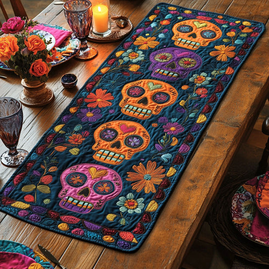 Skull Garden CP1905020CL Quilted Table Runner